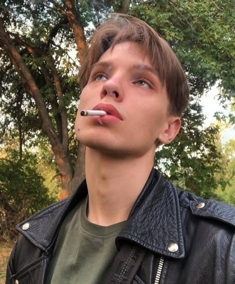 Black leather motorcycle smoke — 51