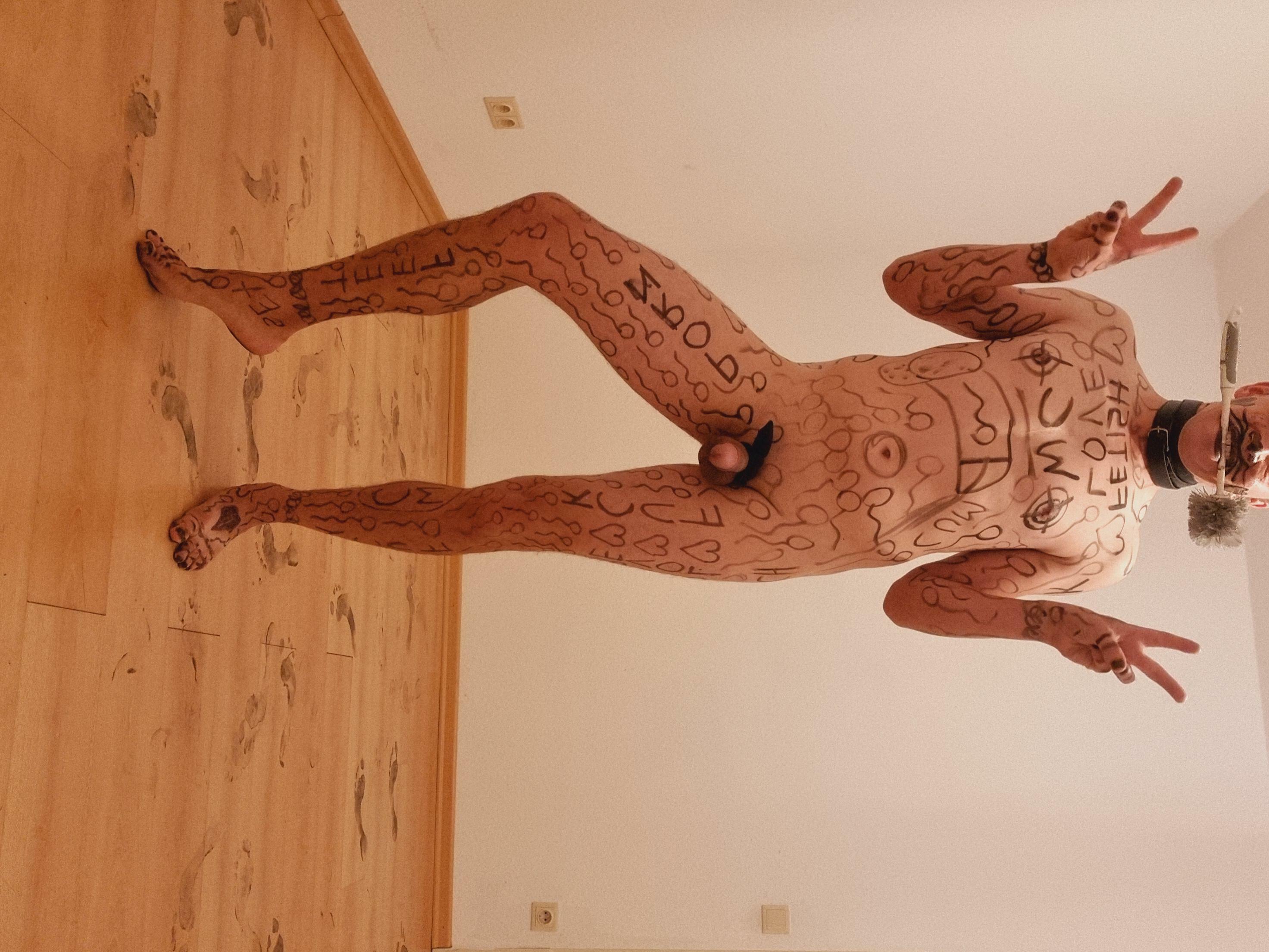 Kinky Bodywriting with WC fetish — 10