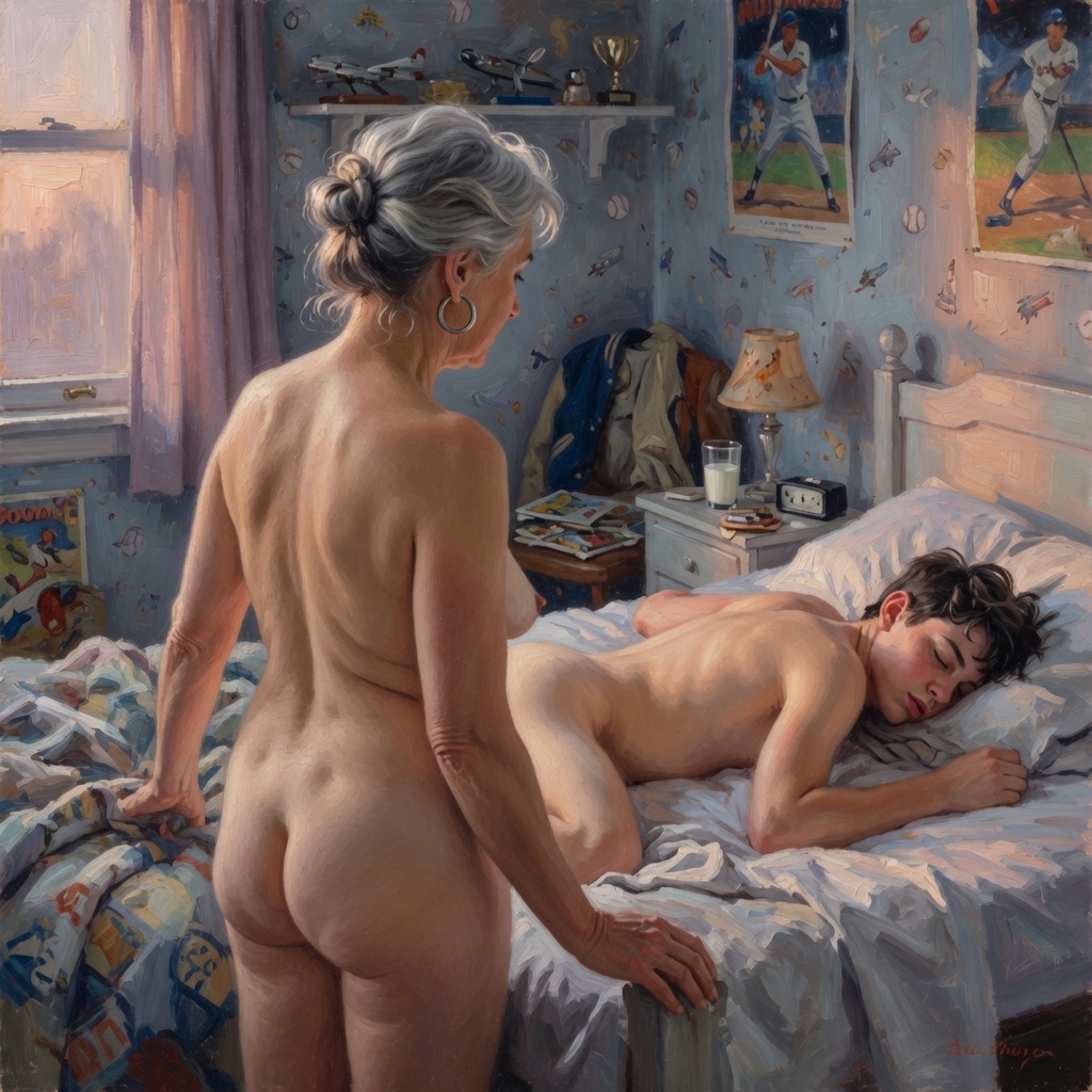 Mom son incest vintage art — 9