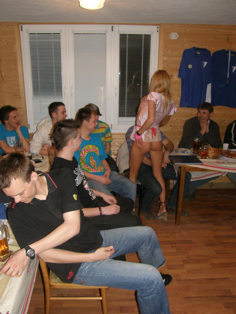 Czech Topless Waitress in Striptease Club — 34