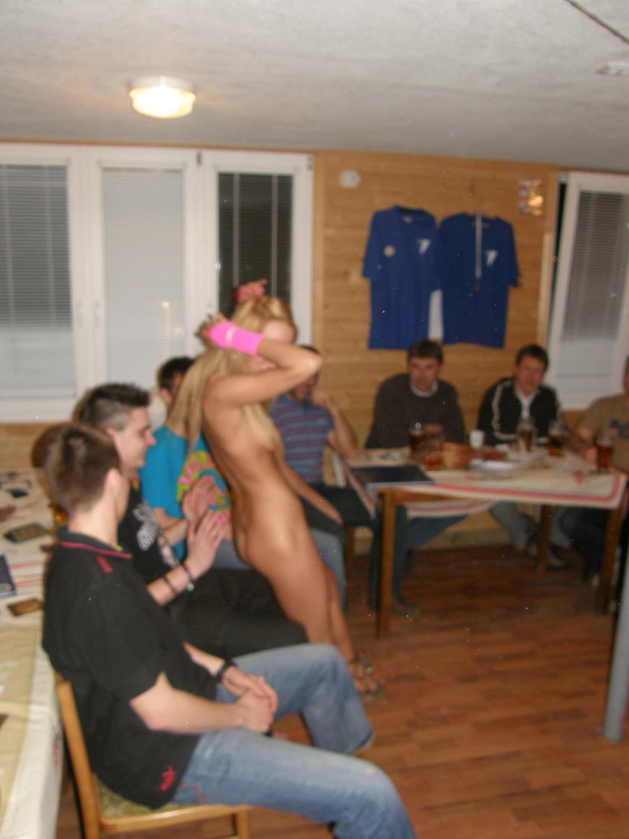 Czech Topless Waitress in Striptease Club — 17