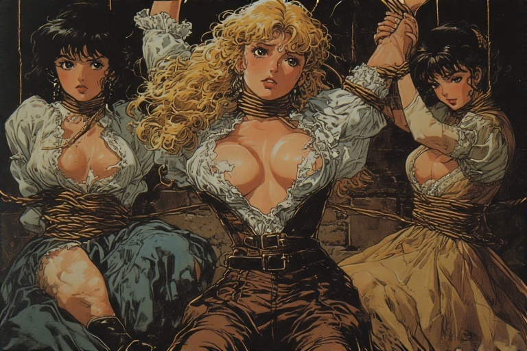 Babes in bondage from my imagination inked by AI — 20
