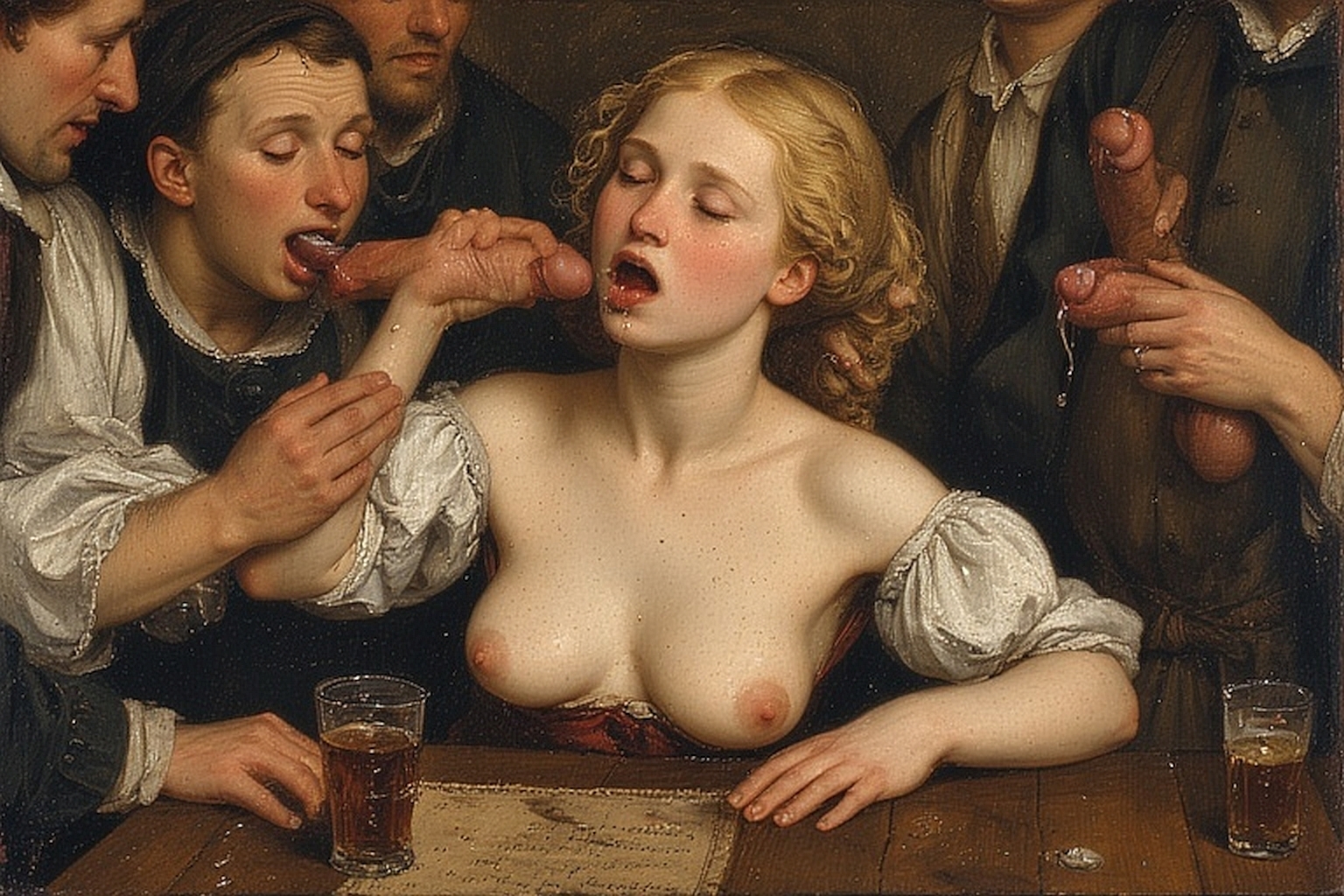 Young slut waitress. Flemish school — 6