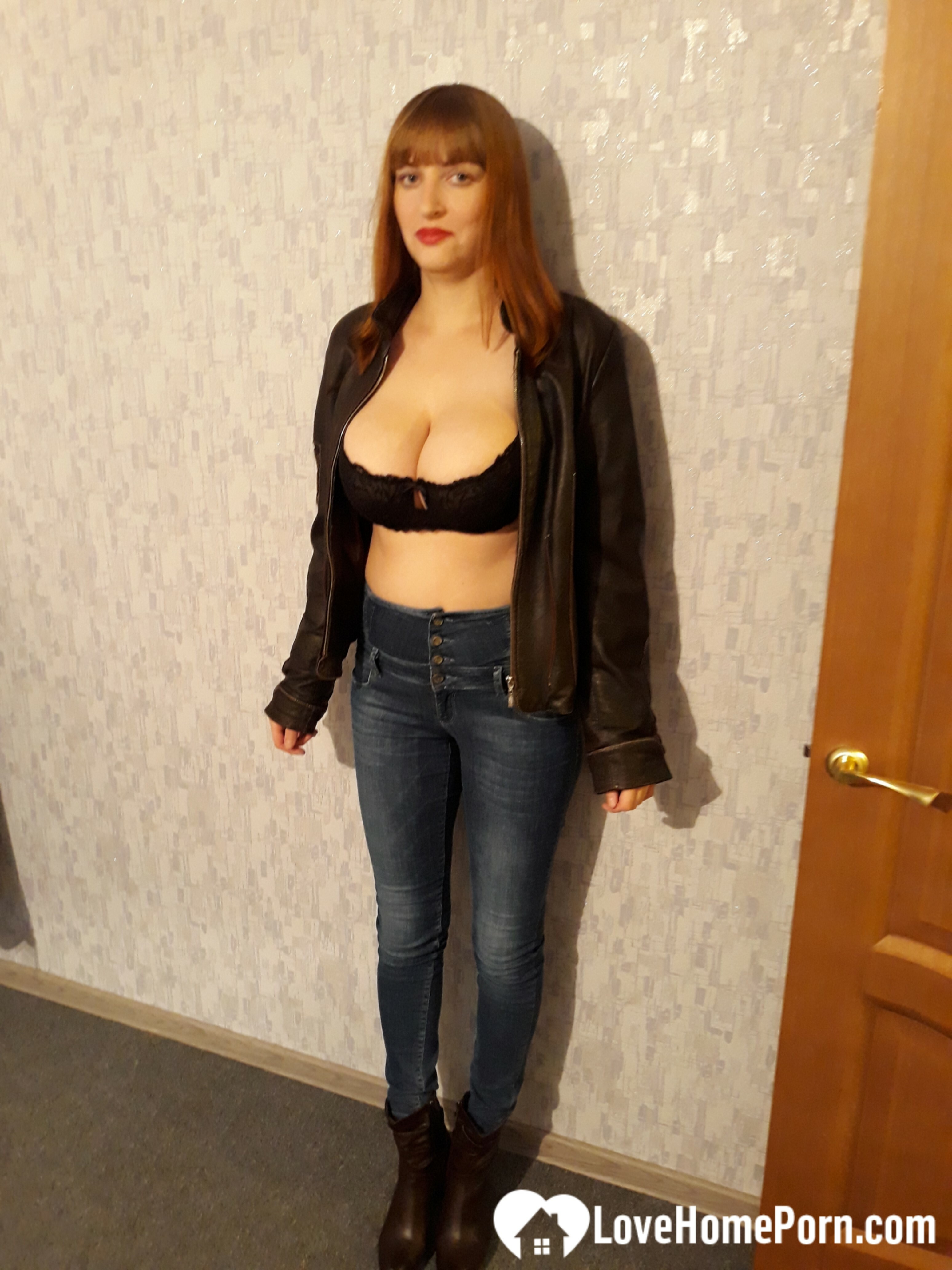 Horny MILF strips jeans to masturbate passionately — 22